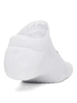 Medias deportivas cortas Under Armour modelo Prfrmnc Cotton No Show, color blanco con logo de la marca en negro en el empeine.