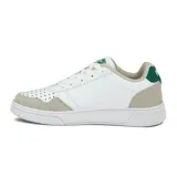 Championes urbanos Pony modelo Prusia Teen, color blanco con detalles en verde y gris.
