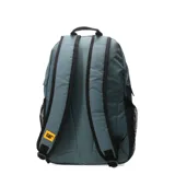 Mochila urbana Caterpillar modelo Tokyo, color negro, con compartimento principal con cierre, bolsillos laterales de red y logo de la marca en el frente.