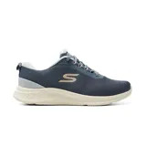 Championes deportivos Skechers modelo Skech-Lite Pro 2.0 - Everyday Pace, color azul marino con suela beige y detalles en rosado. Confeccionados con malla técnica transpirable, cordones, plantilla Air-Cooled Memory Foam y entresuela con absorción de impactos.