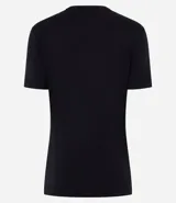 Blusa básica color mostaza, con escote redondo y manga corta.