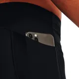 Calza larga deportiva Under Armour, color negro, de tiro alto y calce ajustado.