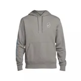 Canguro gris con capucha y cordones ajustables, bolsillo tipo canguro y logo de Nike bordado en el pecho.