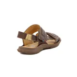 Sandalias franciscanas Starsax para hombre, color sésamo, con ajuste de velcro.