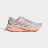 Championes de running Adidas Supernova Ease 2, color lila con detalles en naranja. Presentan un empeine de malla técnica ligera, lengüeta acolchada y mediasuela con tecnología DREAMSTRIKE para mayor amortiguación.