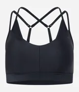 Top deportivo Get Over confeccionado en microfibra con efecto satinado, color marrón, con diseño de tirantes dobles y escote en V.