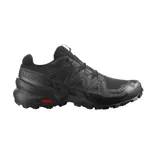 Championes de trail running Salomon modelo Speedcross 6 GORE-TEX, color negro, diseñados para terrenos exigentes con membrana impermeable y suela de gran tracción.