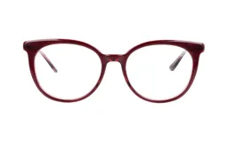 Armazón para lentes Demenego 127/52, color rojo con diseño carey.