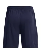 Short deportivo Under Armour modelo Golazo 3.0, color azul marino, confeccionado en tejido UA Tech™ ligero y de secado rápido. Presenta cintura elástica con cordón interno, aberturas laterales en el bajo y el logo de la marca estampado en contraste en la pierna.