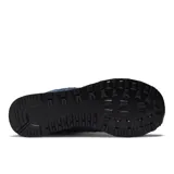 Championes urbanos New Balance modelo 574, color azul marino con detalles en gris y blanco, confeccionados en gamuza y malla, con logo "N" característico en los laterales y entresuela ENCAP.