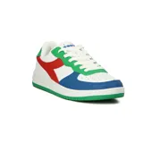Championes urbanos Diadora Champion Lifestyle Spitfire, color blanco con detalles en azul, rojo y verde.