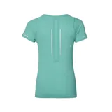 Remera de running color salmón con detalles reflectantes en mangas y frente.