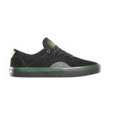 Championes de skate Emerica modelo Provost G6 en colaboración con Creature, color negro con detalles en verde neón. Presentan una construcción resistente con refuerzos en áreas de alto desgaste, suela vulcanizada para mayor agarre y lengüeta acolchada con logo distintivo.