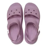 Sandalias Crocs modelo Soho color marrón, con plataforma alta, tiras ajustables de material sintético y plantilla LiteRide™.