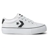 Championes Converse Star Replay Platform OX, blancos con detalles en negro, plataforma y logo de estrella en el lateral.
