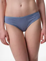 Bombacha tipo colaless de algodón con textura de punto jacquard, de tiro medio y diseño básico.