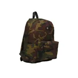 Mochila Vans Old Skool H2O con estampado de camuflaje en tonos verde, marrón y negro.