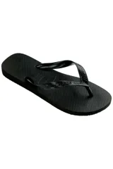 Chancletas Havaianas color dorado con tiras texturizadas y diseño clásico de dedo.