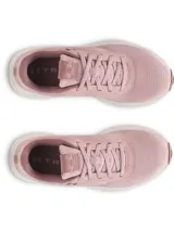Championes de entrenamiento Under Armour modelo W Aurora 3, color rosado con suela blanca. Diseñados específicamente para mujer, cuentan con parte superior de malla transpirable, detalles superpuestos y suela de goma con tracción multidireccional.