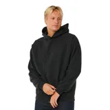 Canguro Rip Curl modelo Premium Surf, color negro, con capucha, mangas largas con puños elásticos y bolsillo frontal tipo canguro.