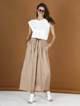 Conjunto de poplin y top de algodón.