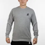 Buzo gris de Lotto de cuello redondo con logo pequeño estampado en el pecho.