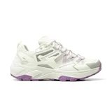 Championes deportivos American Sport modelo Petra, en color blanco con detalles en lila y gris, suela chunky con relieve y cordones ajustables.