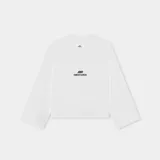 Remera de manga larga color blanco con estampado gráfico de la marca Eme Studios en el centro del pecho.