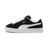 Championes Puma Suede XL negros con detalles en blanco y suela blanca.