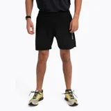 Short deportivo negro para hombre, diseñado para trail running y actividades outdoor. Confeccionado en tejido ligero y elástico con tecnología de secado rápido y protección UV +50. Cuenta con cintura elástica y detalles reflectantes.