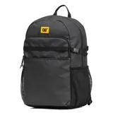 Mochila unisex color gris oscuro (anthracite) con compartimento principal que incluye funda acolchada para laptop de 15 pulgadas. Posee bolsillo delantero con cierre, presillas frontales, bolsillos laterales de malla y correas de compresión laterales. El panel trasero y las correas son acolchados con malla transpirable.