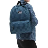 Mochila Vans Old Skool H2O azul con estampado a cuadros.