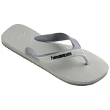 Ojotas Havaianas Dual negras con tiras grises y logo de la marca en blanco.