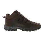 Championes de trekking Columbia Buxton Peak Mid II, color marrón, con diseño de caña media, confeccionados en cuero y malla técnica, con suela de goma de alta tracción y sistema de cordones reforzado.