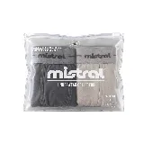 Pack de dos bóxers lisos marca Mistral, uno negro y otro gris, con cintura elástica y logo impreso.