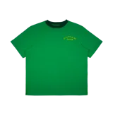 Remerón verde con cuello redondo y mangas cortas. Estampado en el pecho con la frase "Septum Club" en color amarillo.