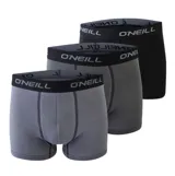 Pack de tres boxers tipo trunk de la marca O'Neill, confeccionados en tejido suave y elástico. Presentan un diseño liso con cintura elástica ancha que incluye el logo de la marca estampado en contraste.