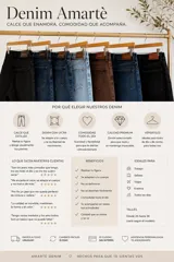 Jean de tiro alto y corte recto color azul, confeccionado en denim firme. Cuenta con bolsillos traseros clásicos y presillas para cinto.