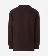 Buzo masculino de textura waffle, con cuello redondo y mangas largas. Confeccionado en una mezcla de algodón y poliéster, presenta un diseño cerrado y minimalista.