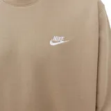 Buzo Nike de hombre color negro, modelo Sportswear Club Fleece. Confeccionado en tejido de vellón cepillado de algodón y poliéster, con logo bordado en el pecho izquierdo.