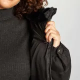 Campera acolchada de forro polar negro