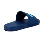 Chancletas Quiksilver modelo Venice para hombre, color azul marino con inscripción grande de la marca en tonos celestes en la tira.