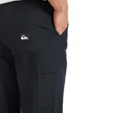 Pantalón chino Quiksilver para hombre, de color azul marino, corte recto y diseño clásico con bolsillos laterales y traseros.
