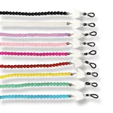 Correas para lentes con cuentas de vidrio de colores y detalles de piezas de acrílico.