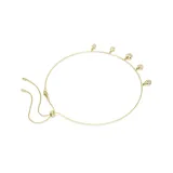 Collar dorado con colgantes de circonitas Swarovski de diferentes formas.