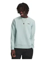 Buzo Under Armour de cuello redondo, color verde menta, de manga larga, confeccionado en tejido de doble punto elástico y transpirable con el logo de la marca en contraste en el pecho.