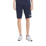 Short Puma de hombre color gris melange, de corte recto, con cintura elástica ajustable con cordón y logo estampado en la pierna izquierda.