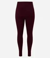 Pantalón legging deportivo de tiro alto, confeccionado en microfibra acanalada con textura. Presenta un ajuste ceñido al cuerpo y largo hasta el tobillo.