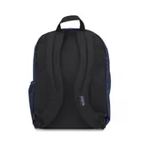Mochila JanSport modelo Big Student color azul marino, con múltiples compartimentos con cierre, bolsillo frontal organizador y bolsillo lateral de malla.