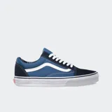 Championes Vans Old Skool azules con detalles en negro y blanco.